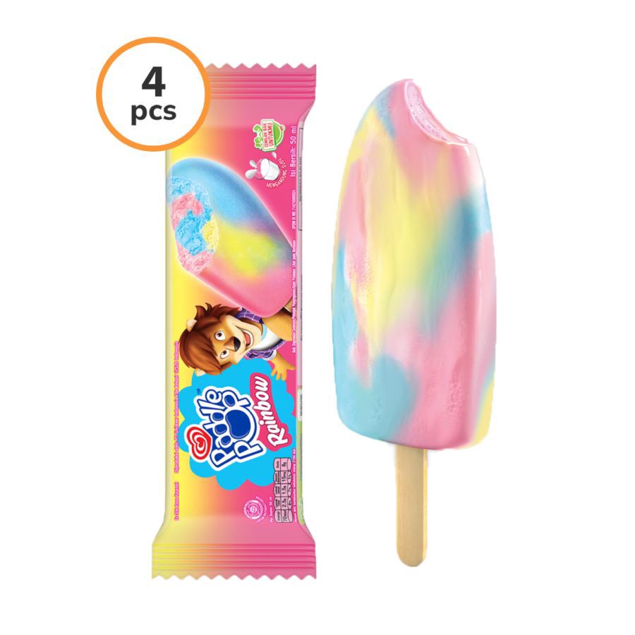 [Bundle 4] Paddle Pop Rainbow Ice Cream 50 ml - Es Krim Walls