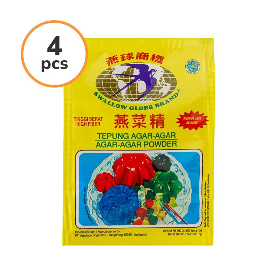 [Bundle 4] Swallow Agar-Agar Putih sachet plain 7gr
