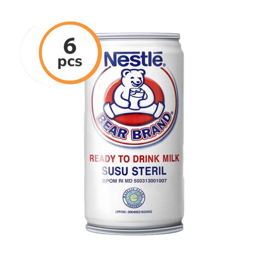 Bundle 6 Bear Brand Nestle Milk 189ml/Susu Beruang