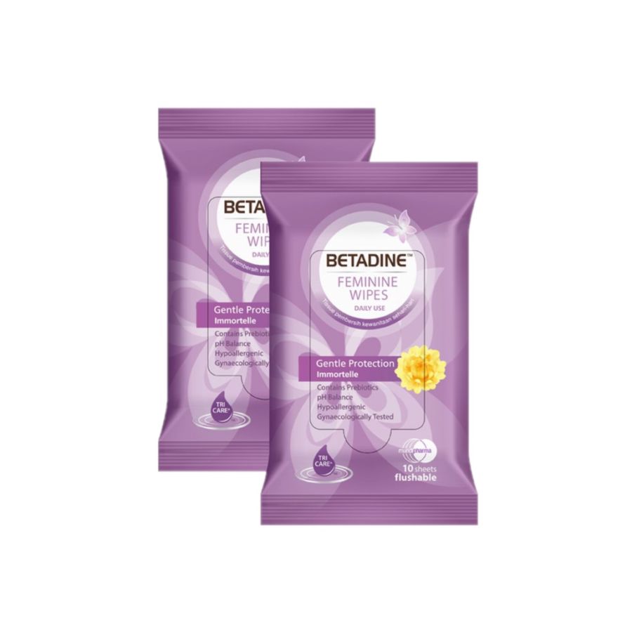[Bundle] - Betadine Feminine Wipes 10pcs 1pack