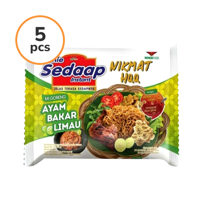 Bundle Isi 5 Mie Sedaap Ayam Bakar Limau 89gr/Mie Instant