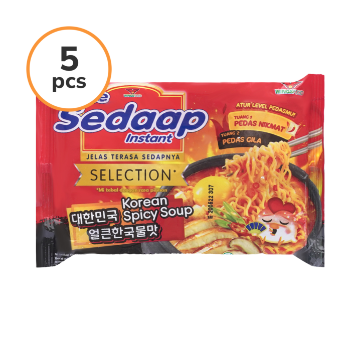 Bundle Isi 5 Mie Sedaap Korean Spicy Soup 77gr/Mie Instant