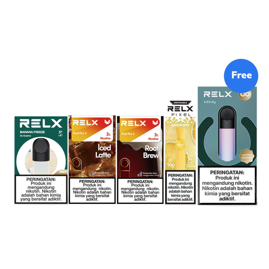 Bundle RELX Banana Freeze Free Device Infinity Rokok Elektrik 1pcs | ASTRO