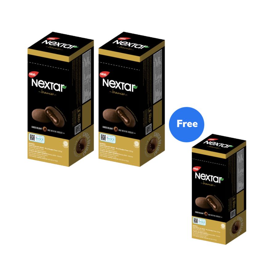 Buy 2 Get 1 Nextar Brownies Chocolate 90gr 1pcs