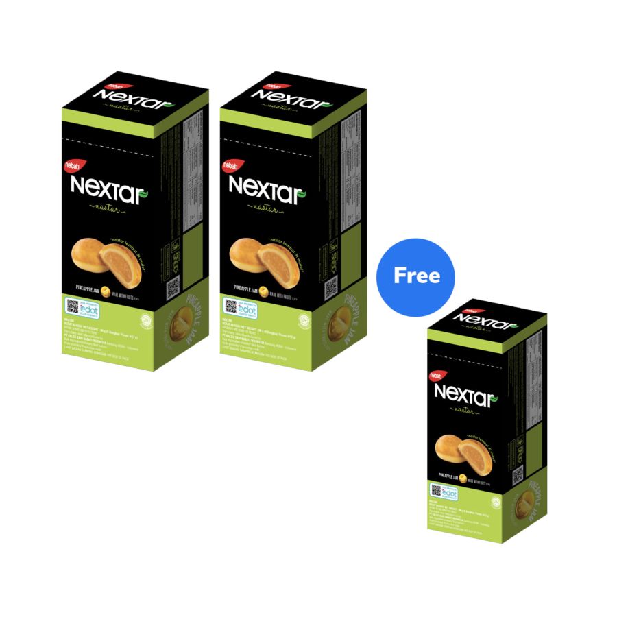 Buy 2 Get 1 Nextar Nastar Pineapple 90gr 1pcs