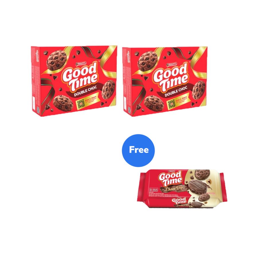 Buy 2 Good Time Cardboard Double Choco Get 1 Good Time Choco Dip 71gr