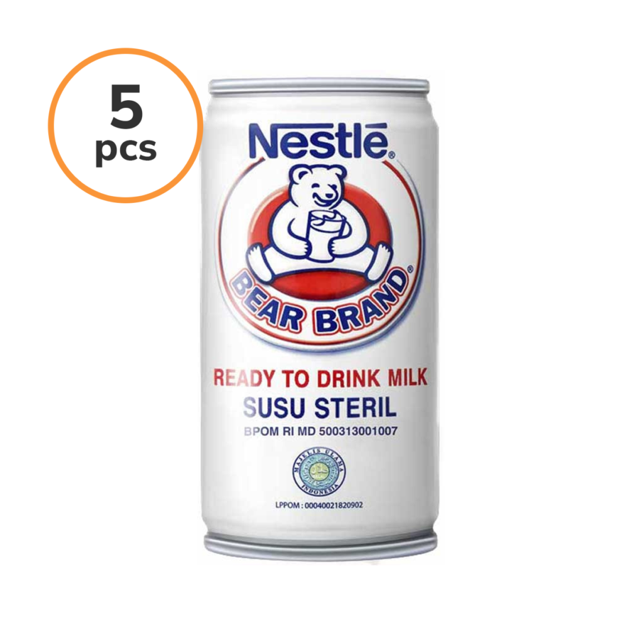 Buy 5 Bear Brand Nestle Milk 189ml/Susu Beruang