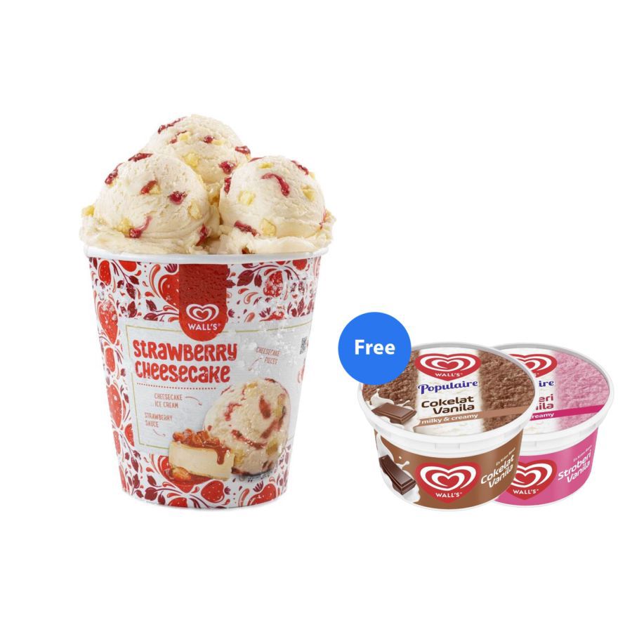 Buy Walls Selection Strawberry Free 2 Populaire Mix 1pcs