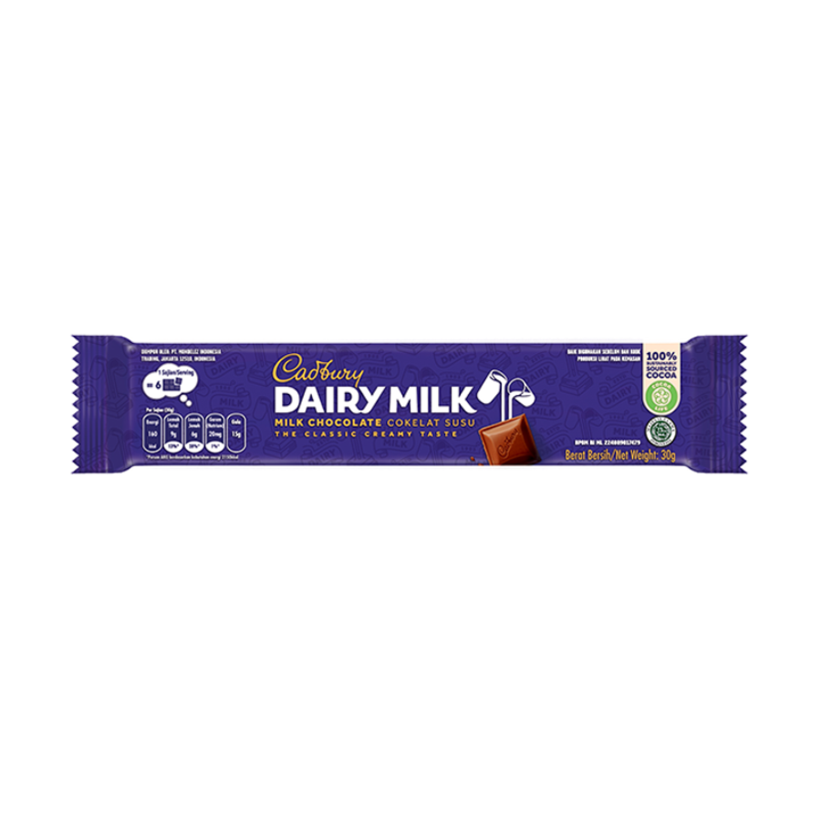 Cadbury Dairy Milk Chocolate/Coklat/Cokelat 30gram