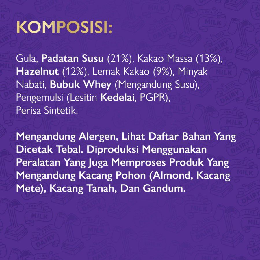 Cadbury Dairy Milk Fruit & Nut/Coklat/Cokelat 57gram