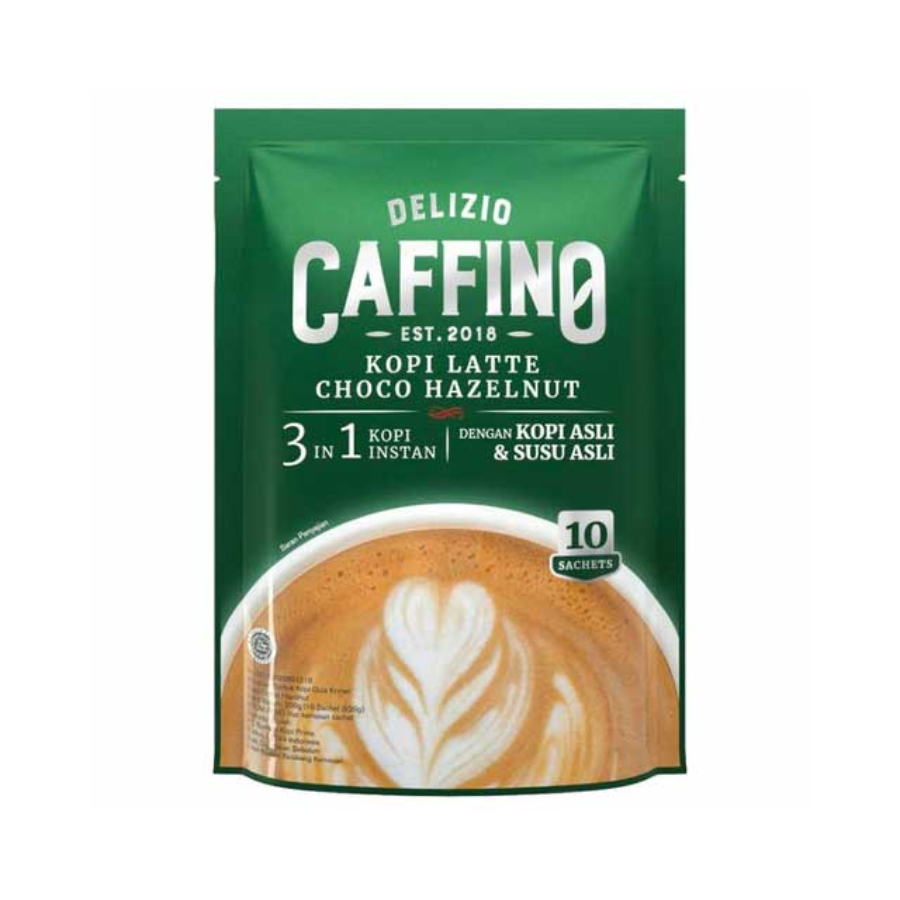 Caffino Kopi Latte Choco Hazelnut 10sachet x 20gr 200gram 200gram