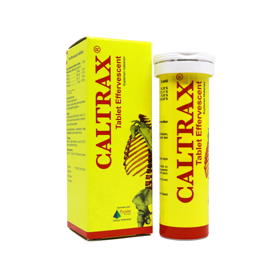 Caltrax Tablet Effervescent - Suplemen Kalsium + Vit C + Vit D