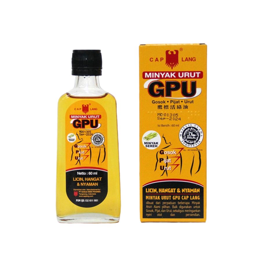 Cap Lang GPU Citronella Minyak Urut 60ml