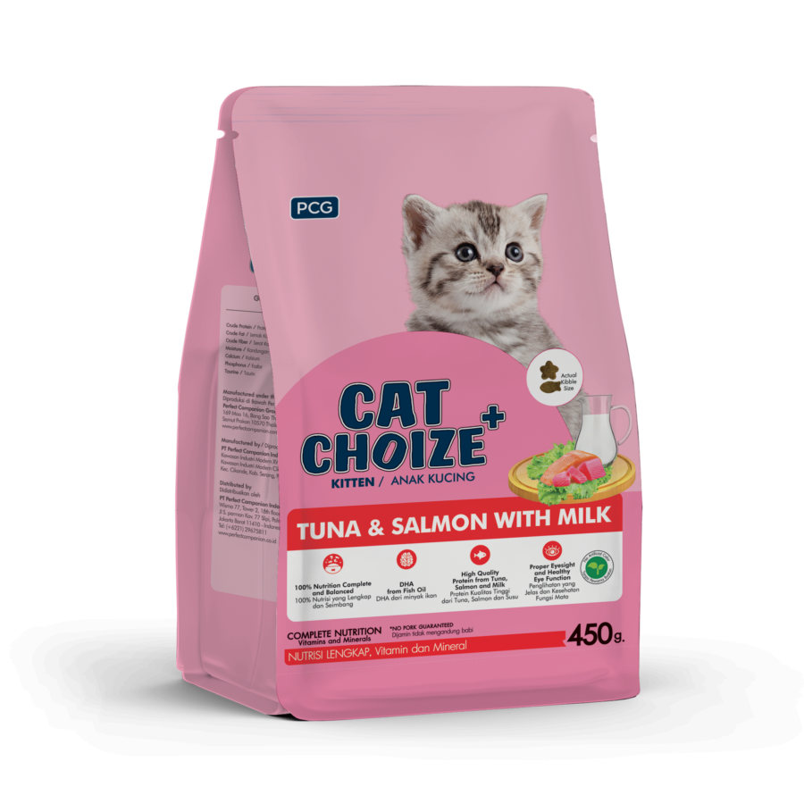 Cat Choize Plus Kitten Food Tuna & Salmon With Milk 450gram