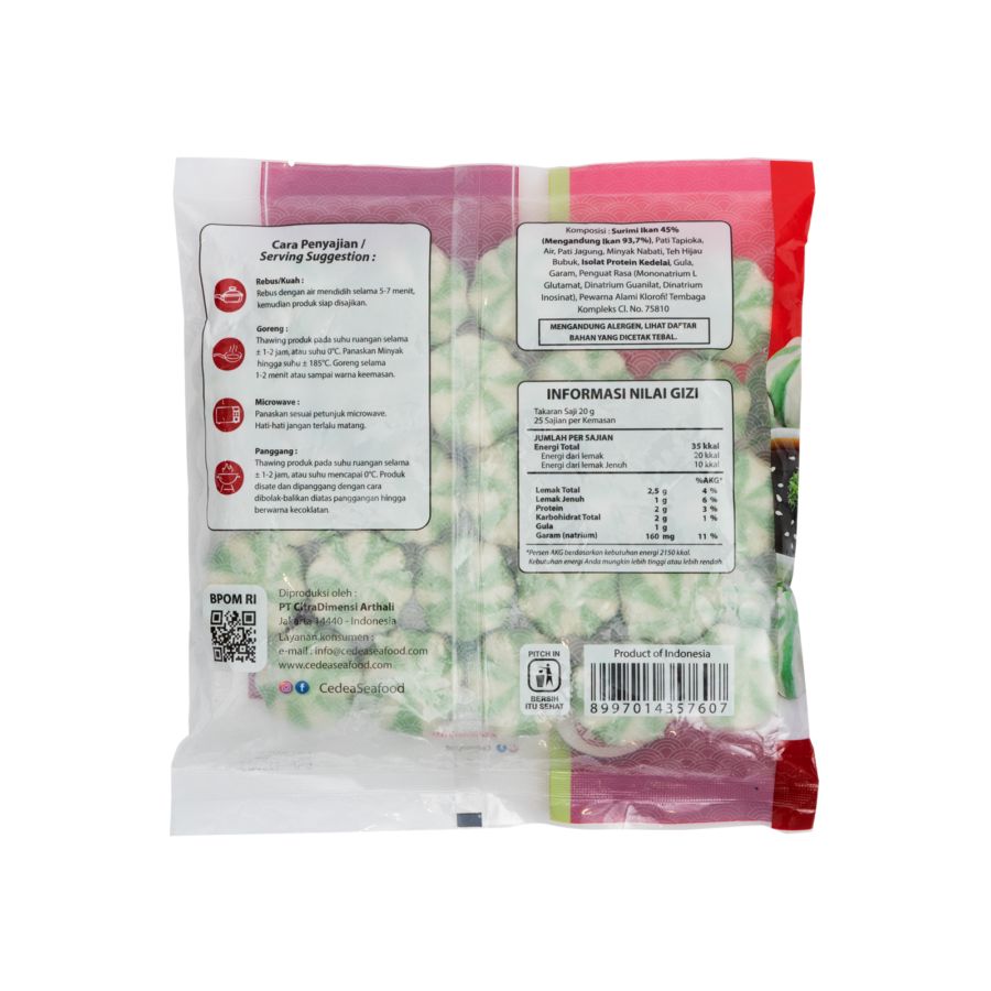 Cedea Fish Dumpling Matcha/Dumpling Ikan 500gram