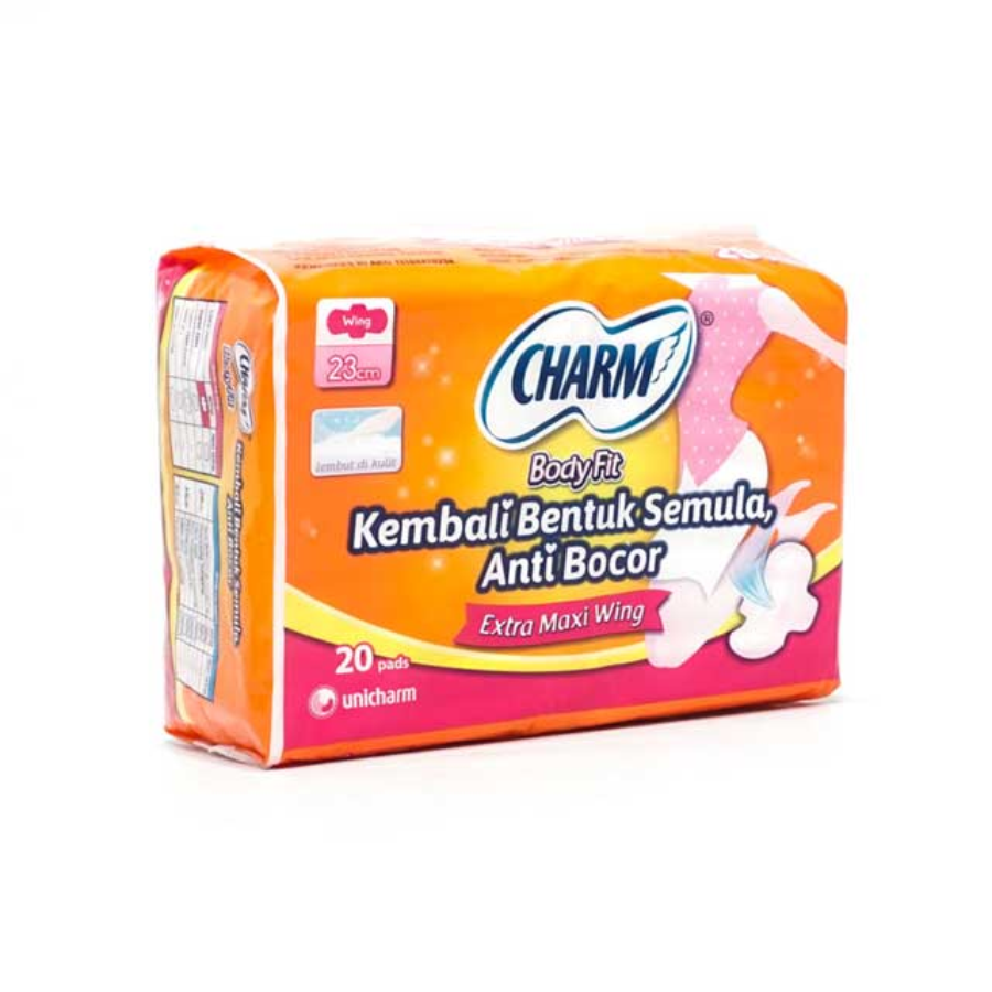 Charm Body Fit Extra Maxi Wing 23 cm Pembalut Kewanitaan 20pads