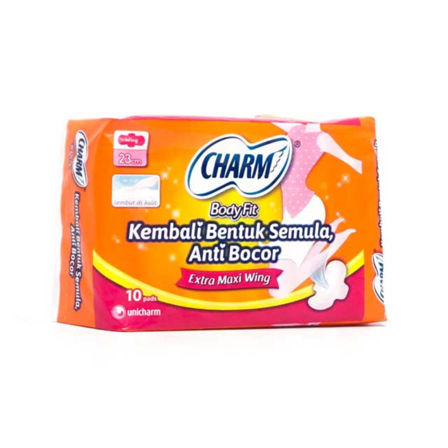 Charm Body Fit Extra Maxi Wing 23 cm Pembalut Kewanitaan 10pads