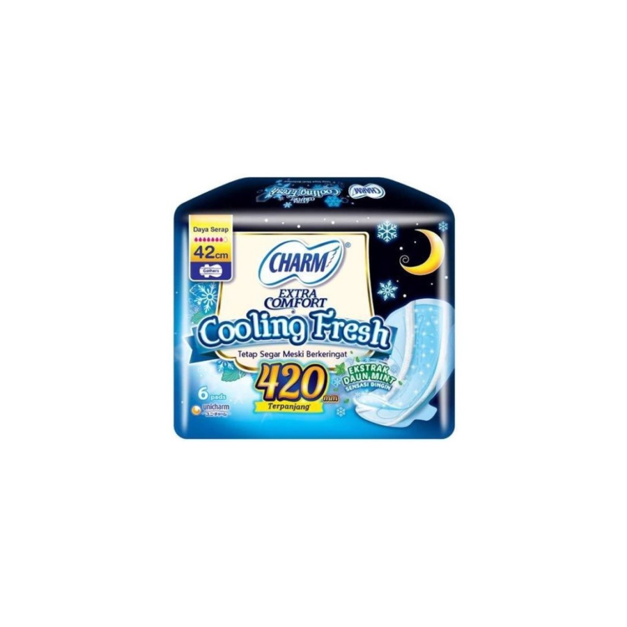 Charm Cooling Fresh Ekstrak Daun Mint 420mm 6pcs 1pack