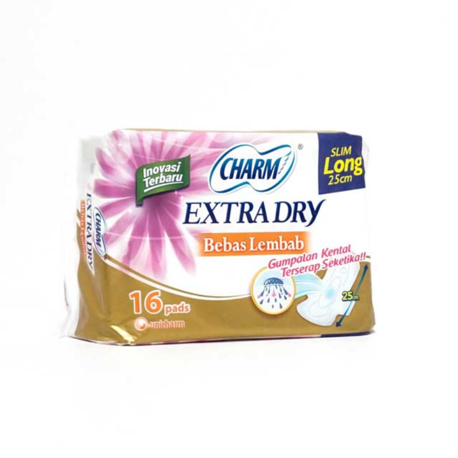 Charm Extra Dry Slim Long 25cm 16pcs 1pack