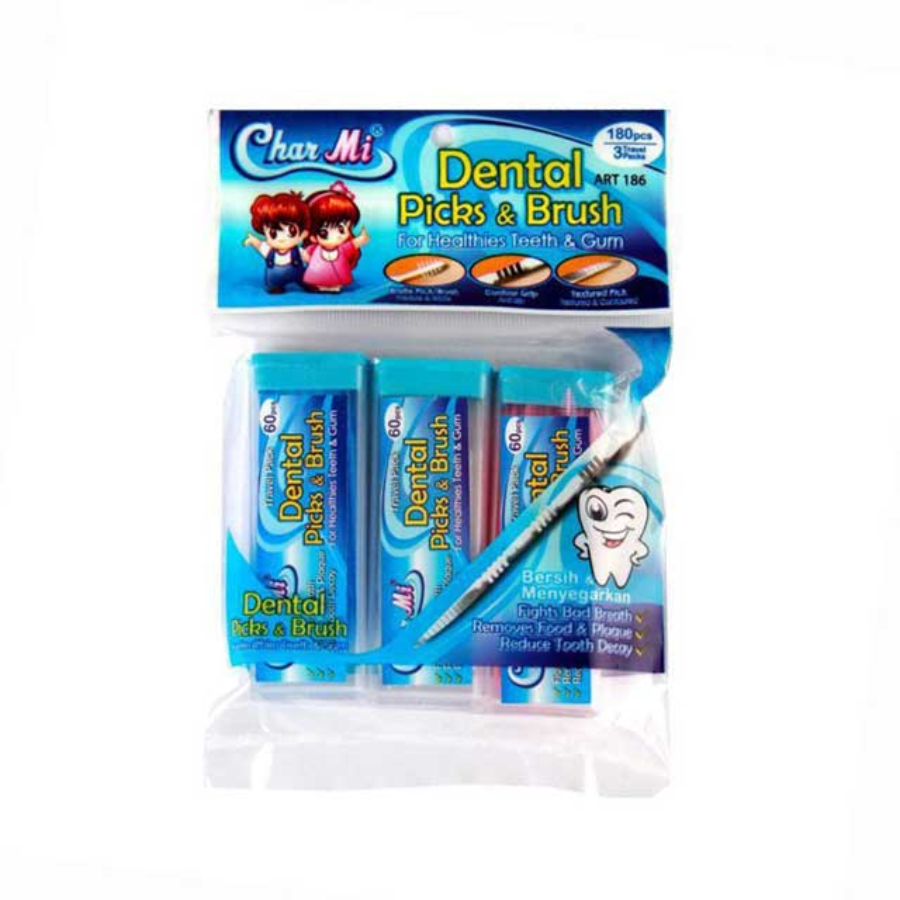 Charmi Dental Picks & Brush 180pcs