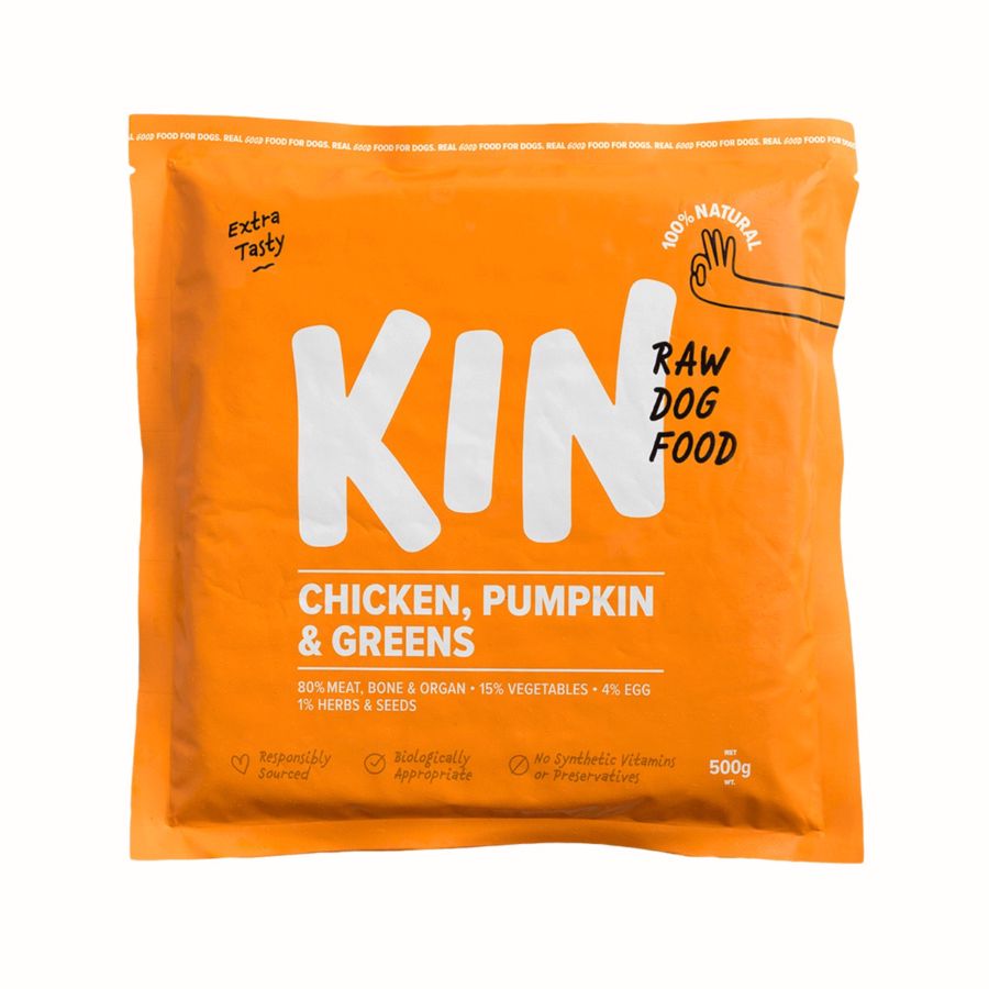 Chicken Pumpkin & Greens - Kin Dog Food 500gram