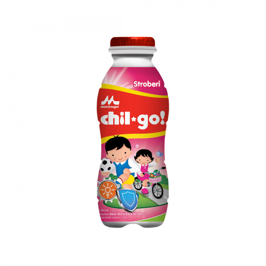[INVALID] Chil Go Milk Strawberry Botol 130 ml 130ml