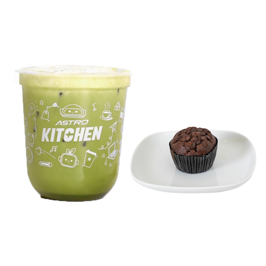 Chocolate Banana Muffin & Iced Signature Matcha Latte (R) Combo