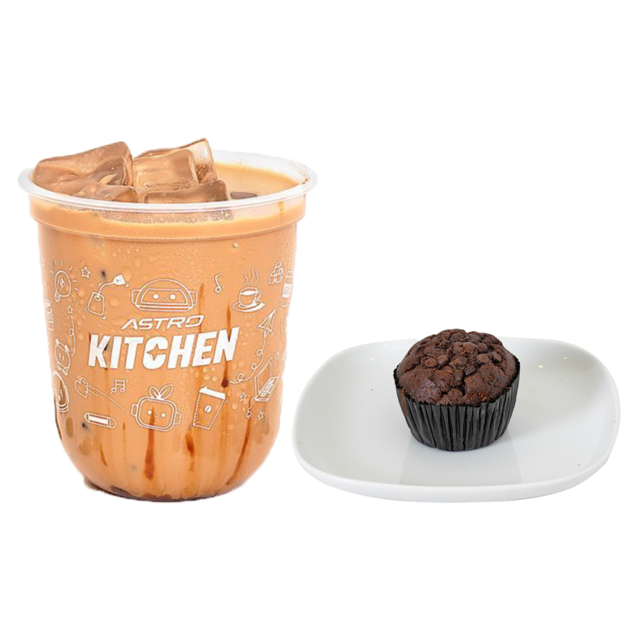 Chocolate Banana Muffin & Kopi Susu Gula Aren (R) Combo