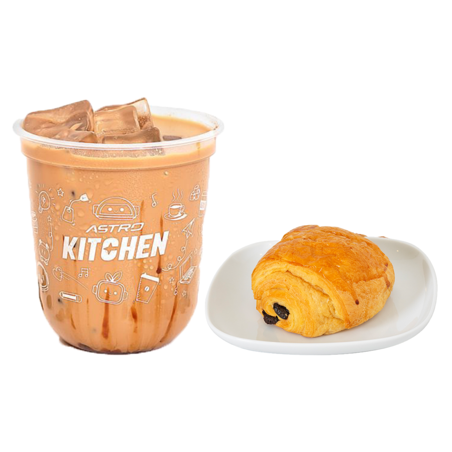 Chocolate Croissant & Kopi Susu Gula Aren (R) Combo