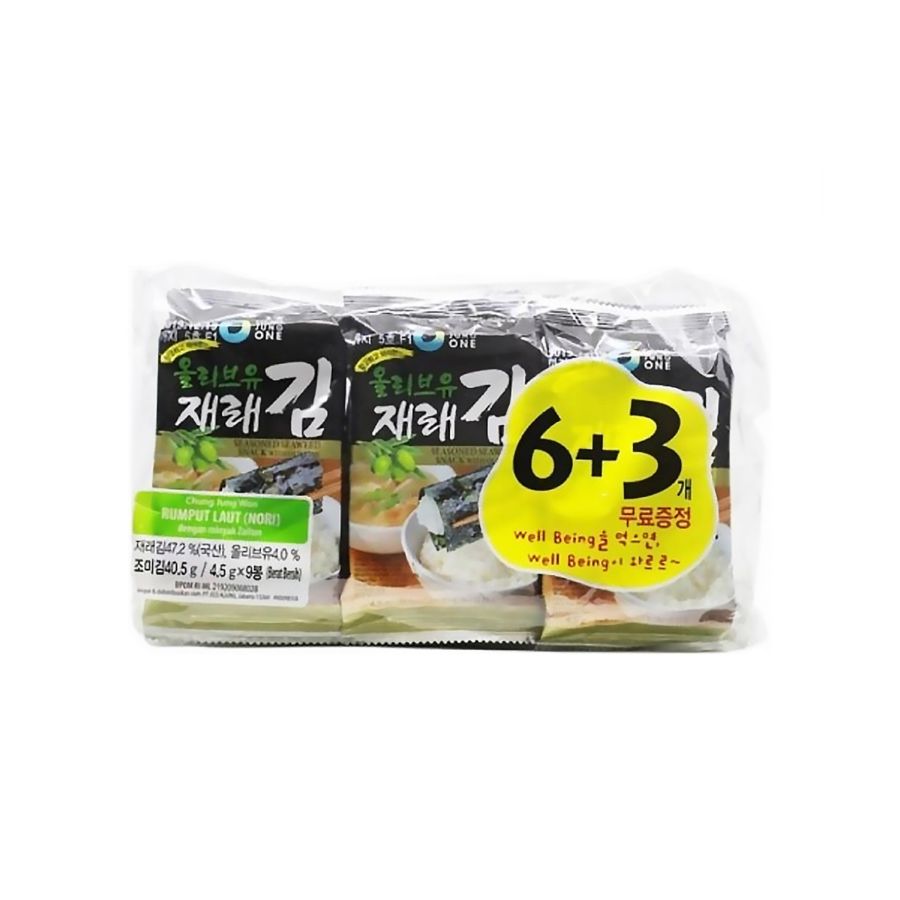 Chung Jung One Seaweed Olive Oil 6+3/Rumput laut 40gram