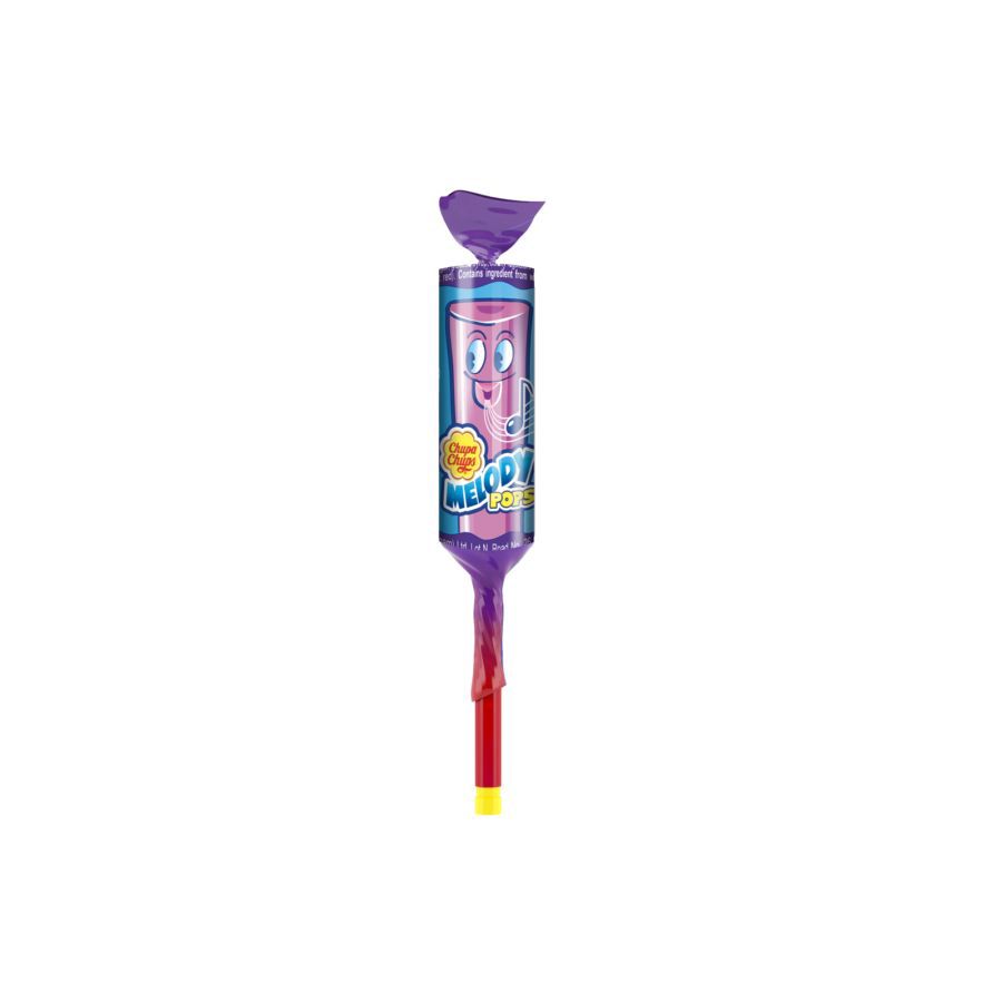 Chupa Chups Melody Pop Grape 15g - Permen Stick Rasa Anggur 15gram