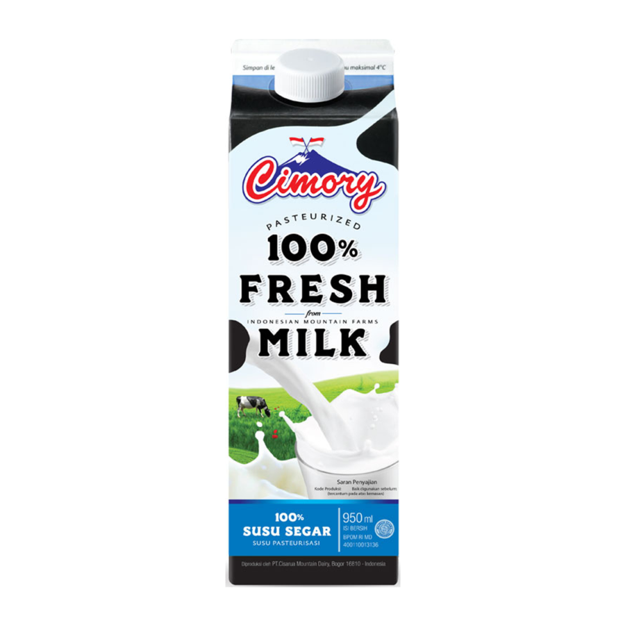 Cimory Fresh Milk Plain/Susu Segar 950ml