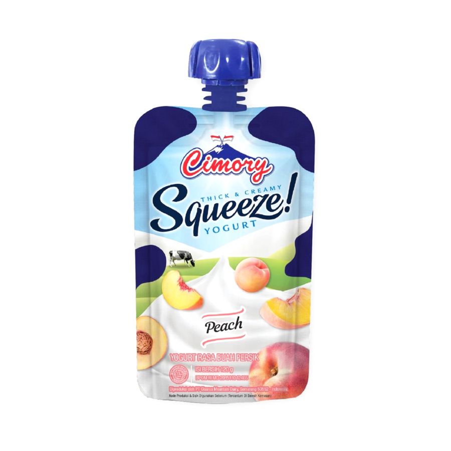 Cimory Squeeze Peach Yogurt/Yoghurt 120ml