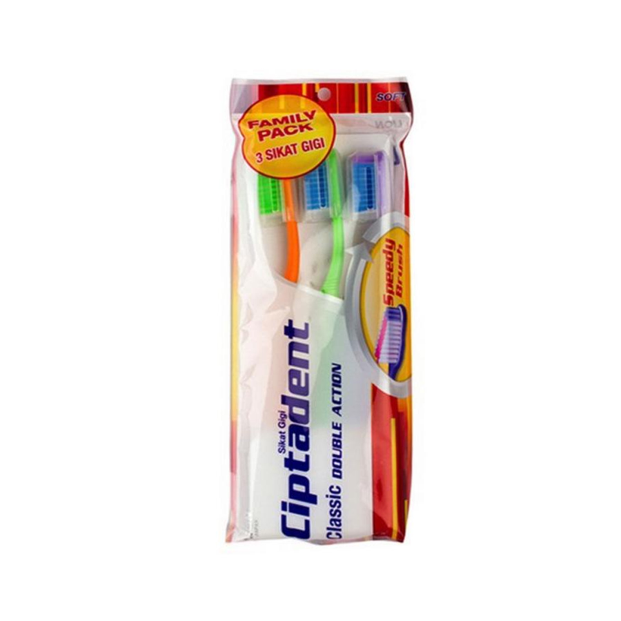 Ciptadent Sikat Gigi Classic Double Action Soft isi 3 1pack