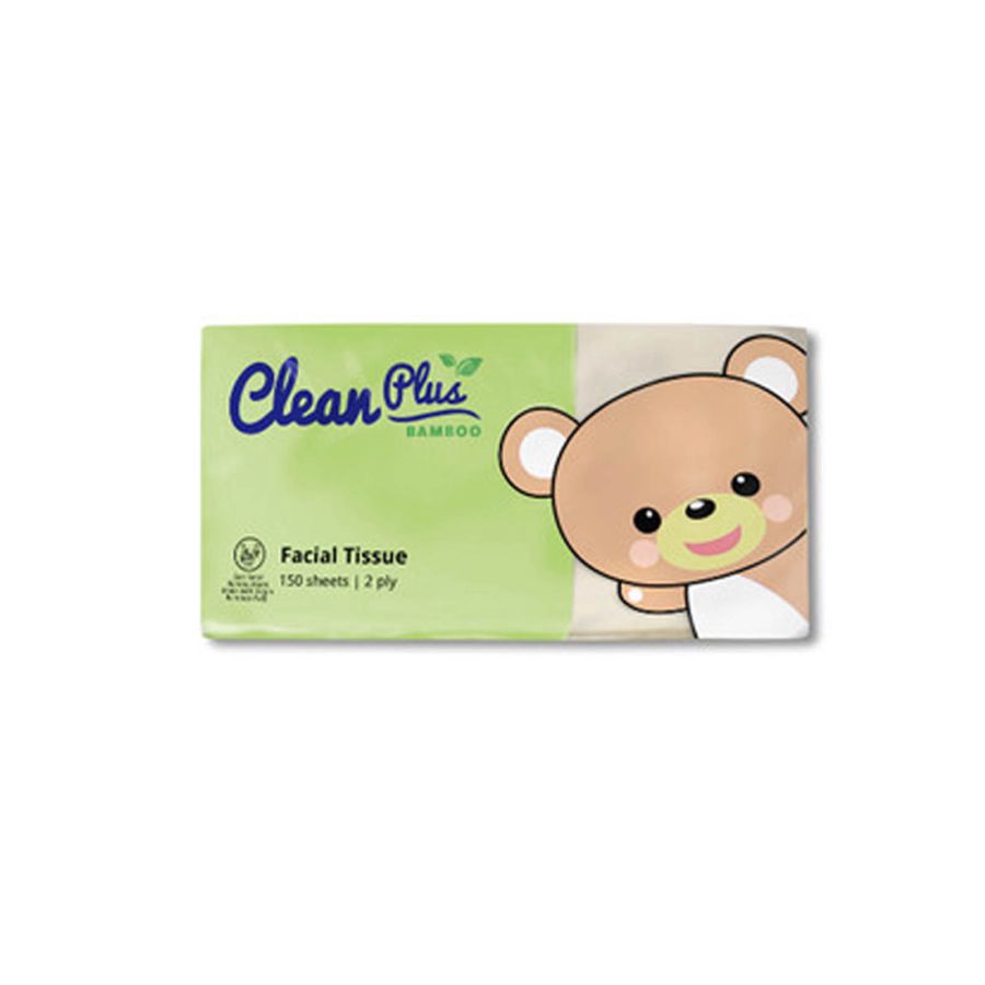 Clean Plus Bamboo Soft Pack Facial Tissue 150 Sheets/Tisu Wajah 150sheets 150sheets