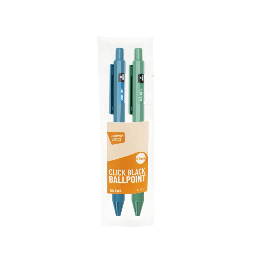 Click Black Ballpoint / Pulpen 0.5mm Mix1 - Astro Basics 1pack