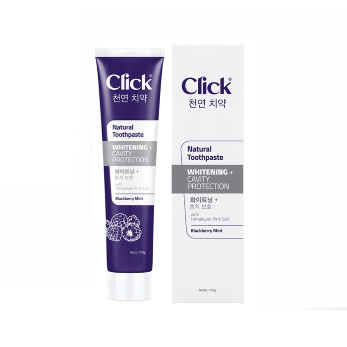 Click Natural Whitening Cavity Protection Blackberry Mint Toothpaste