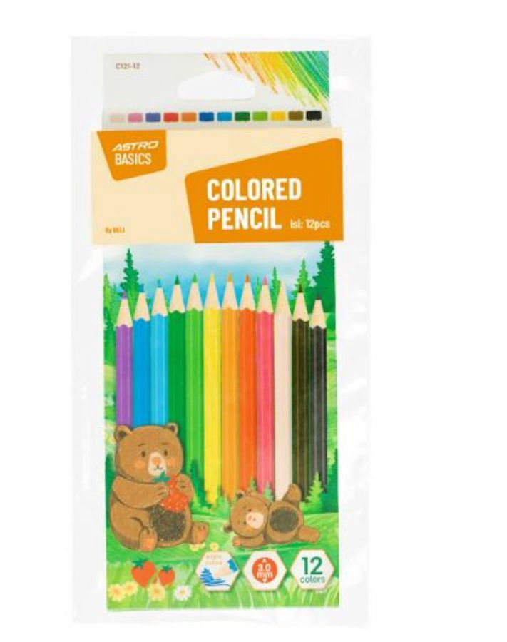 Coloured Pencil / Pensil Warna 12 pcs - Astro Basics 1packs