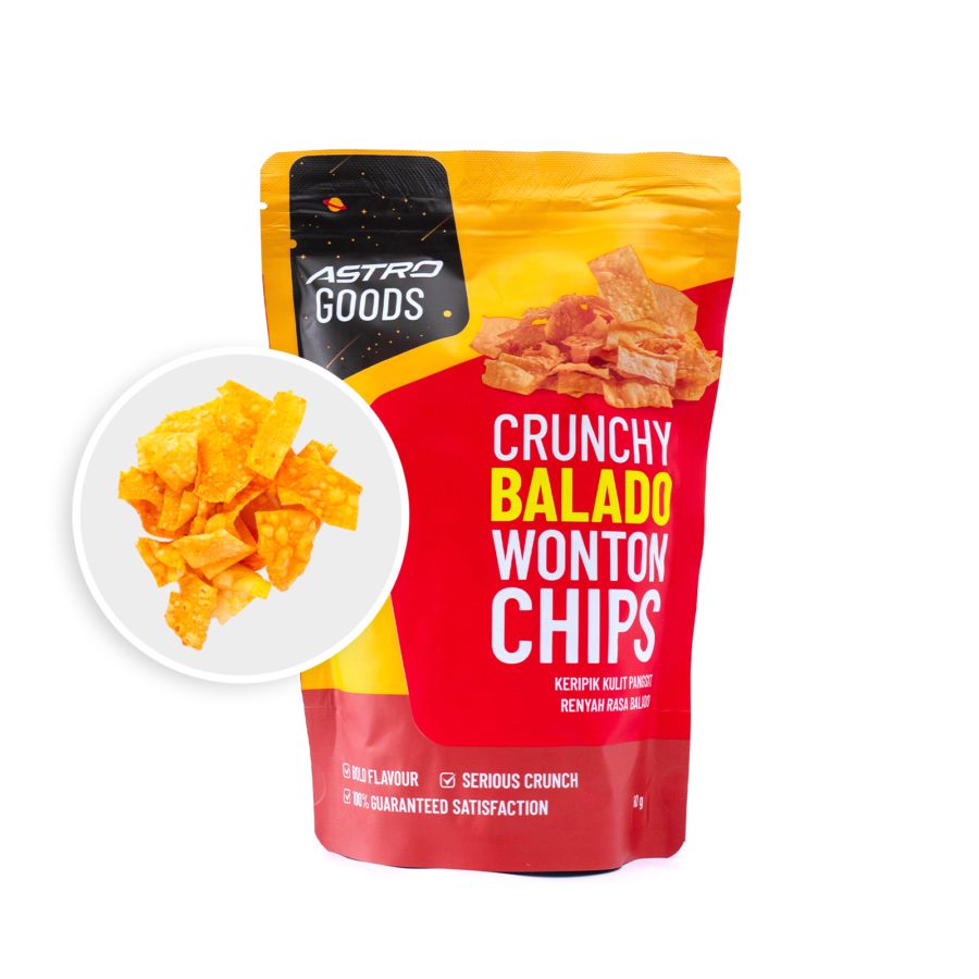 Crunchy Balado Wonton Chips - Astro Goods 60gram