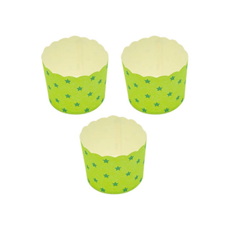 Cup Kertas Muffin Medium Bintang Hijau - Astro Basics 1packs