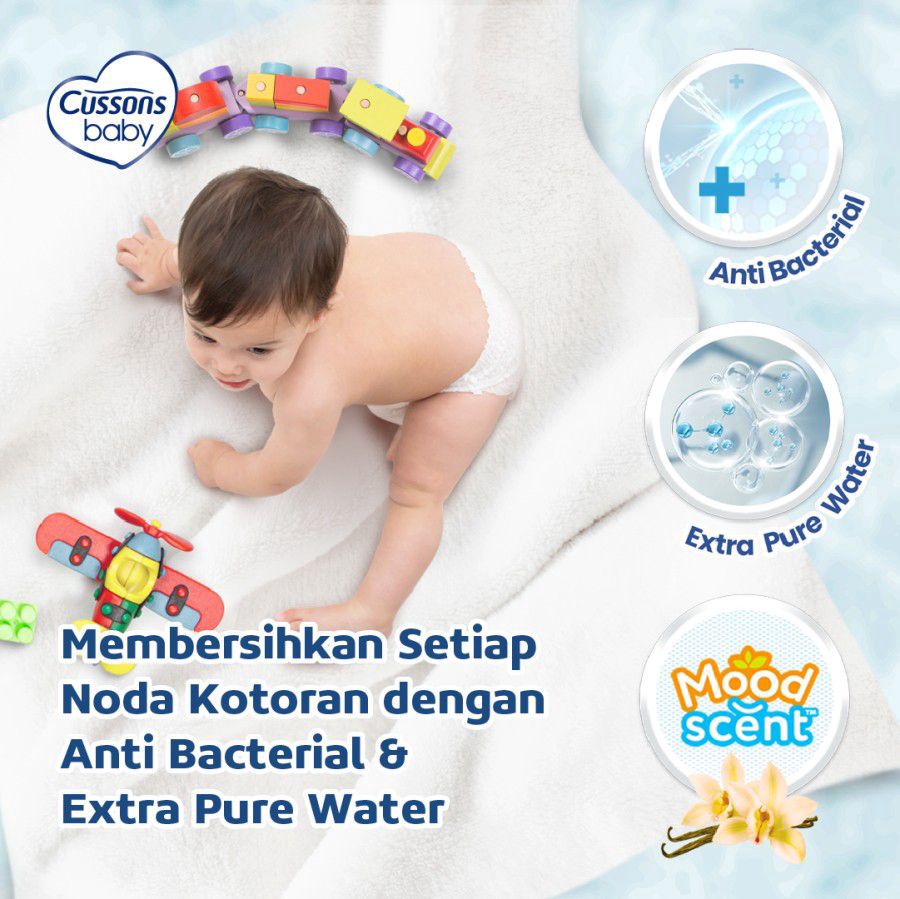 Cussons Baby Wipes Mild & Gentle 45sheet/Tisu Basah Bayi 1pack