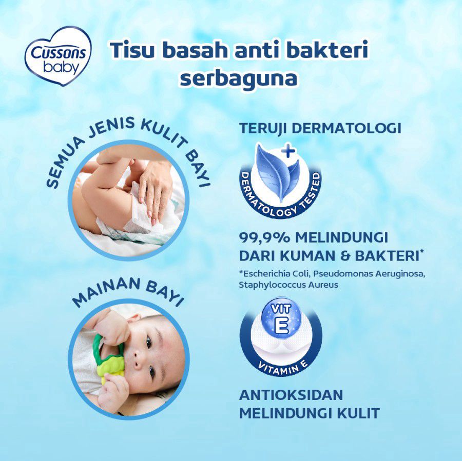 Cussons Baby Wipes Mild & Gentle 45sheet/Tisu Basah Bayi 1pack