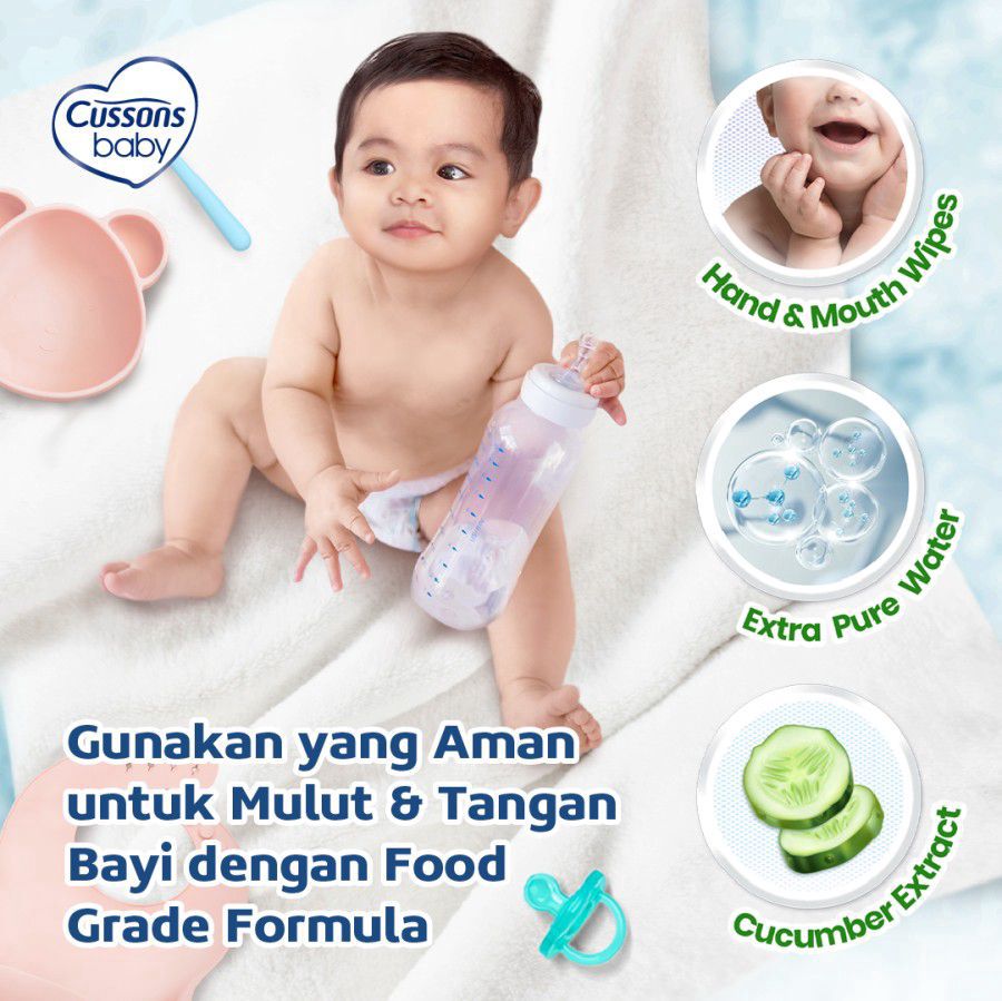 Cussons Baby Wipes Natural Refreshing 45sheet/Tisu Basah Bayi 1pack