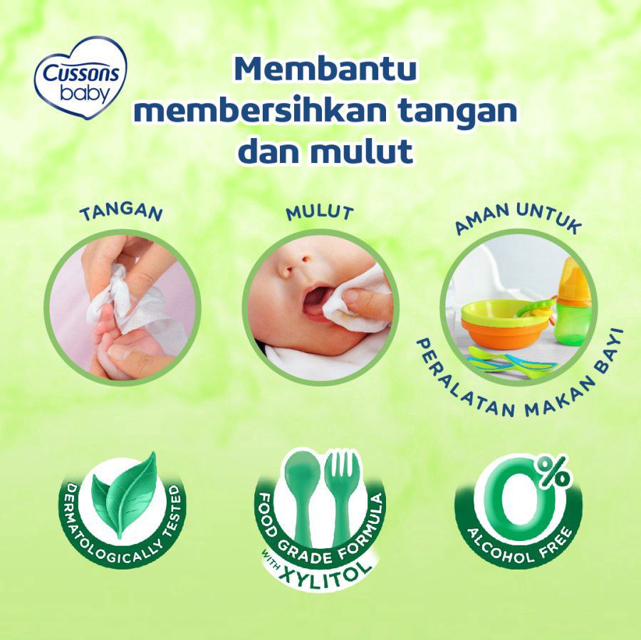 Cussons Baby Wipes Natural Refreshing 45sheet/Tisu Basah Bayi 1pack