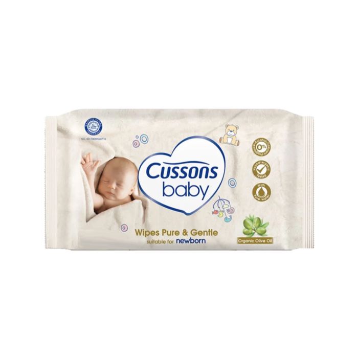 Cussons Baby Wipes Pure & Gentle Organic Olive Oil