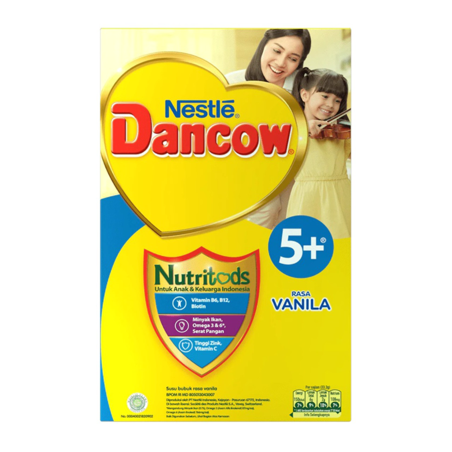 Dancow Vanilla 5-12 Thn Advanced Excelnutri/Susu Formula 350gram