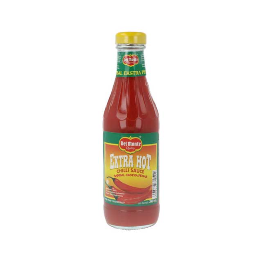 Del Monte Saus Sambal Extra Hot Chili Sauce Botol 340ml