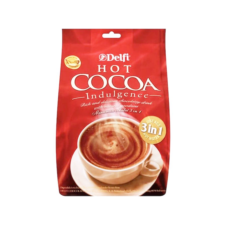 Delfi Indulgence 3-in-1 Hot Cocoa Minuman Cokelat Mix 25gr isi 20sch 20sachets