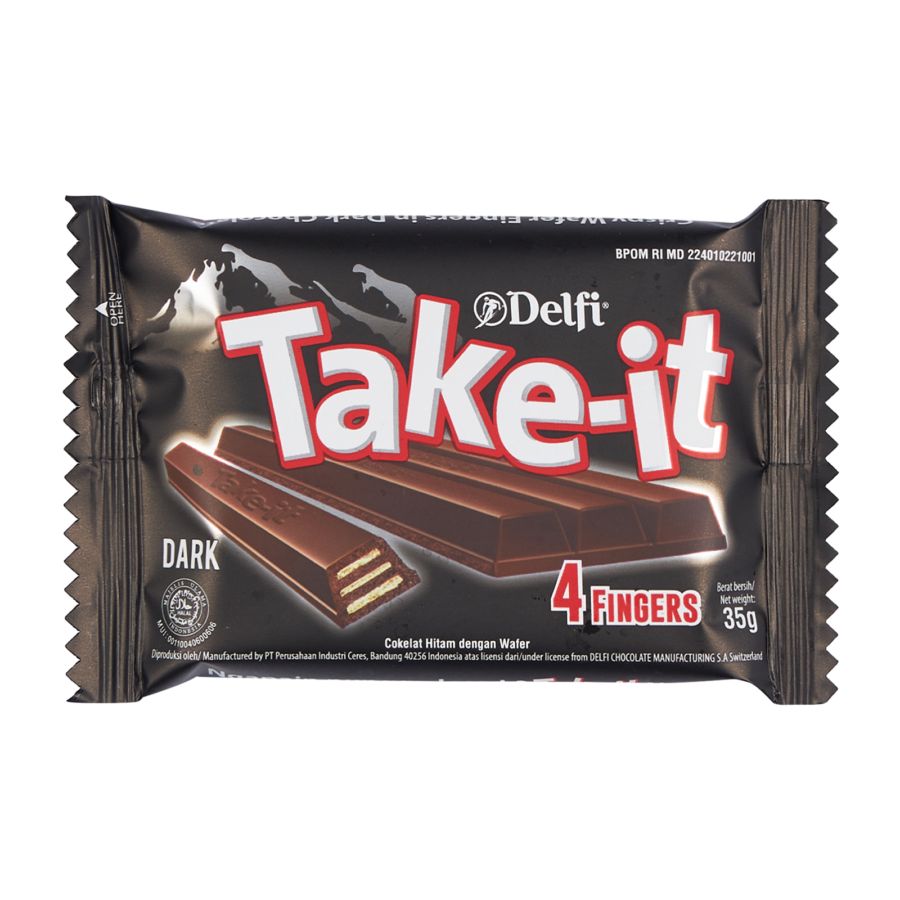 Delfi Take It 4Fingers Dark/Cokelat 35gram