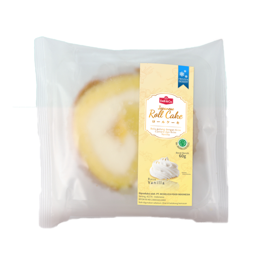 Deli & Co Japanese Roll Cake Vanila 60gram